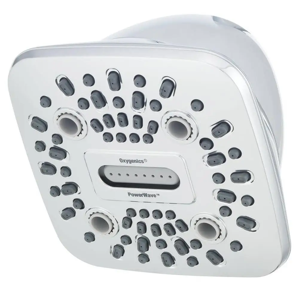 

6-Setting PowerWave Shower Head Chrome Finish Water-Saving Design