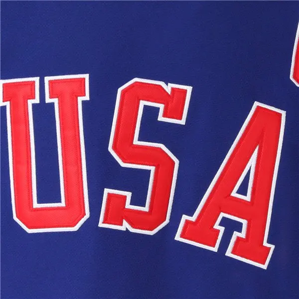 USA Hockey Jersey #21 Mike Eruzione 1980 Miracle On Ice Hockey Jersey White Blue