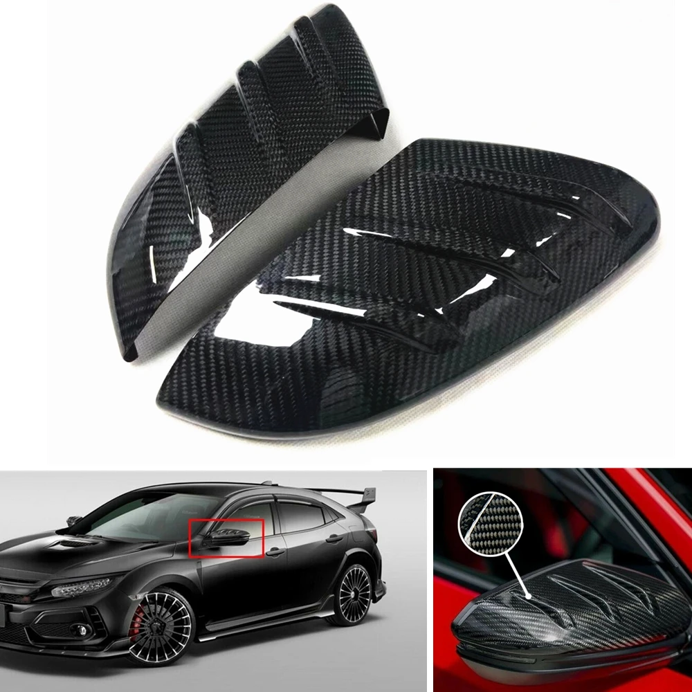 

Реальная Модель для Honda Civic 10th Mugen Type-R FK8 2016-2021, внешние колпачки заднего вида автомобиля, корпус заднего вида