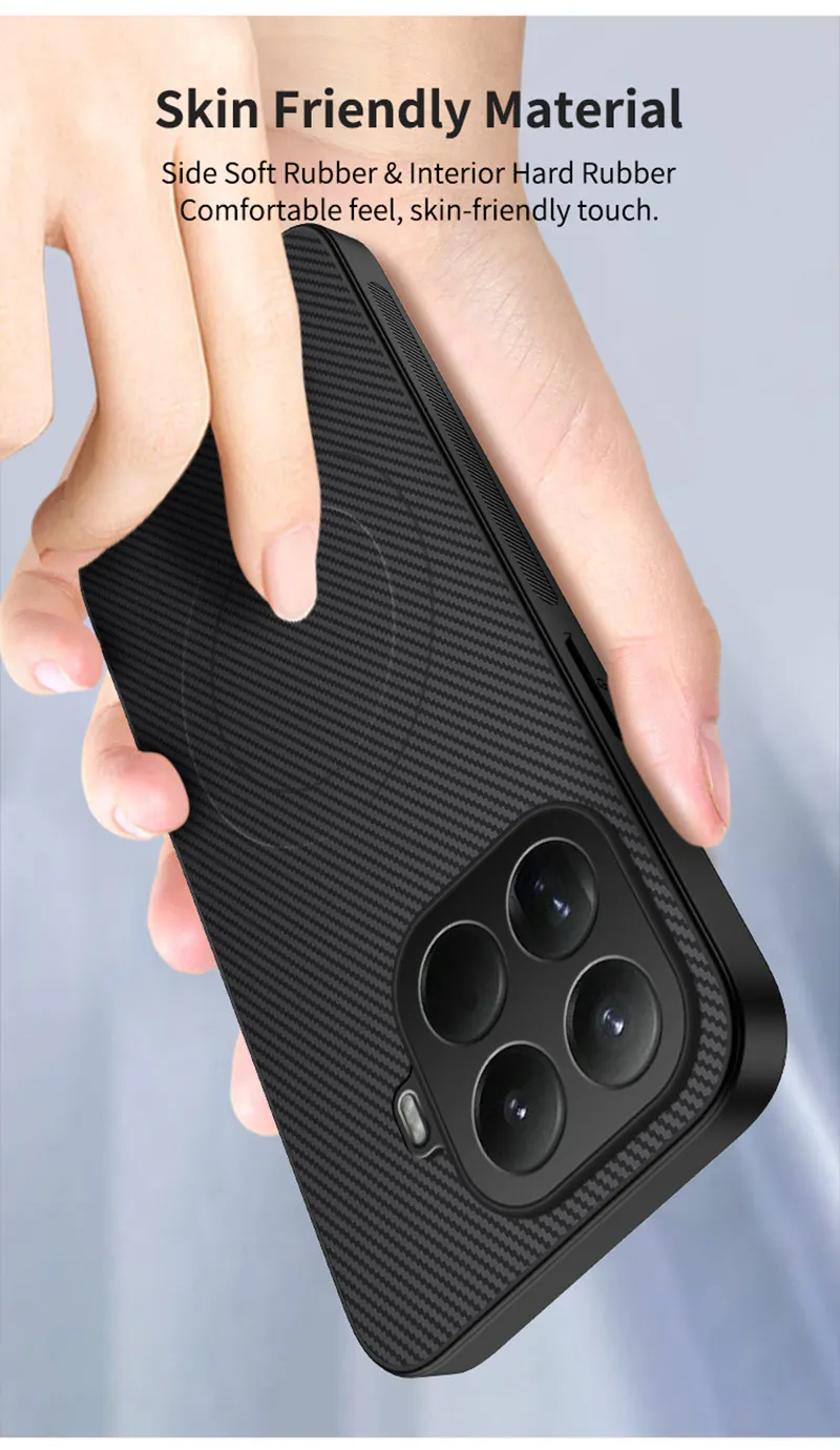 Magnetische Carbon Faser Textur Telefon Fall Für XIAOMI 17 Pro Max 13T 14T 15T 15 Pro Ultra für Magsafe Schutzhülle PC Zurück Abdeckung – Detail 7