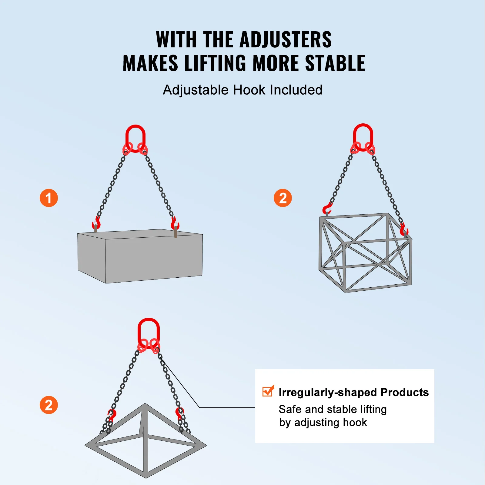Steel Lifting Chain Sling with Hooks for Engine Hoist