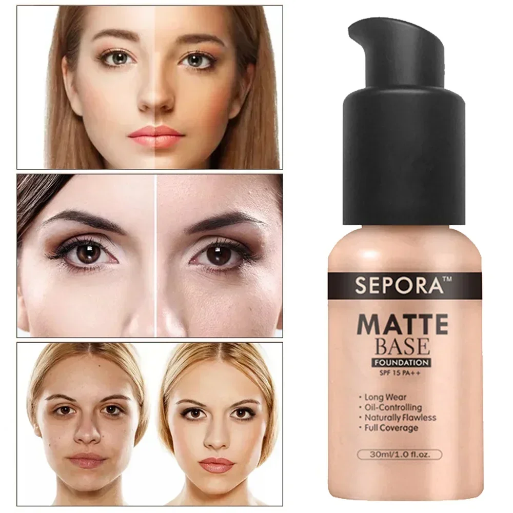 CC cream 30ml Concealer CC Cream Waterproof Long Lasting Matte Base Makeup Liquid Foundation Moisturizing Brightening Cosmetics