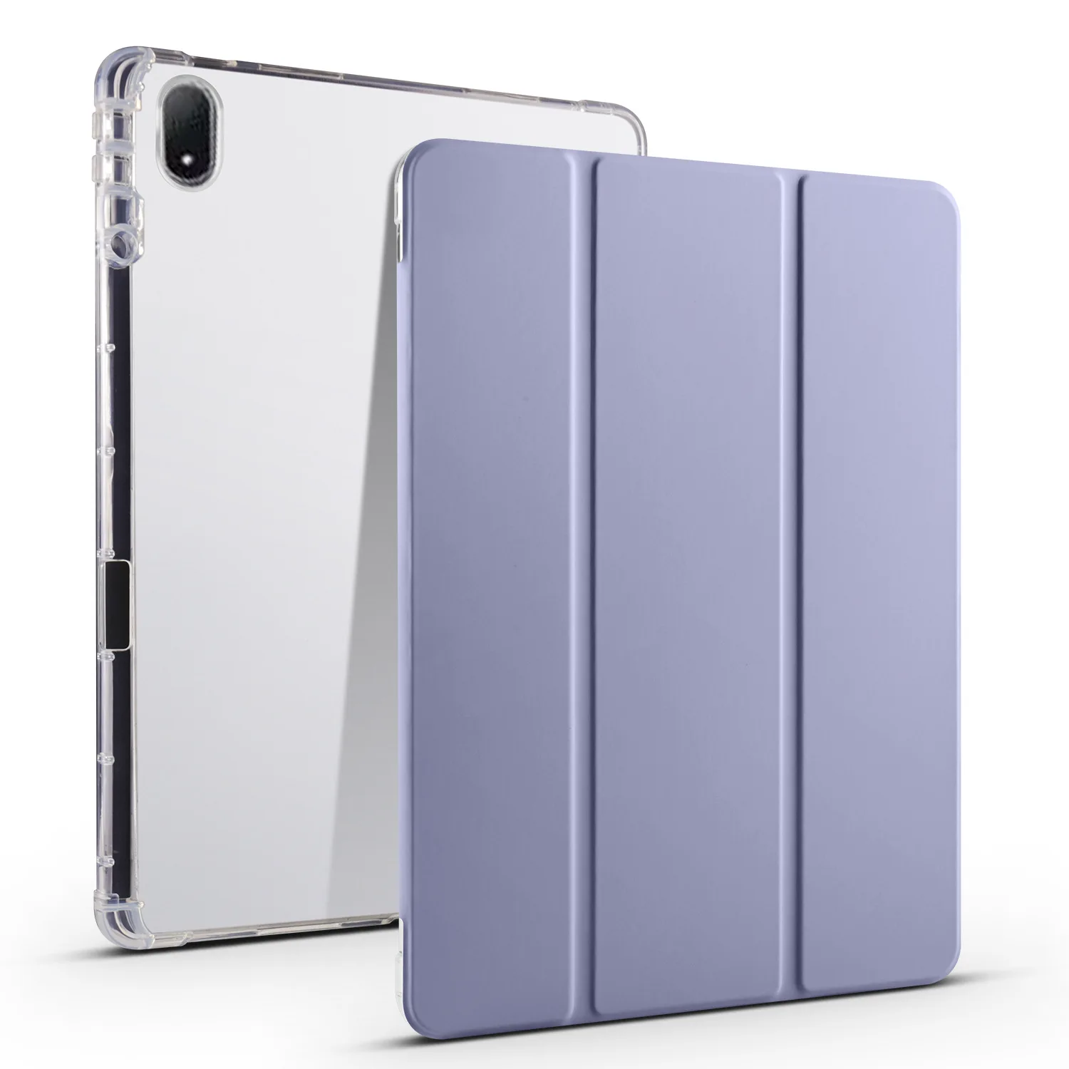 Trifold Soft TPU Back Stand Tablet Cover with Pencil Holder