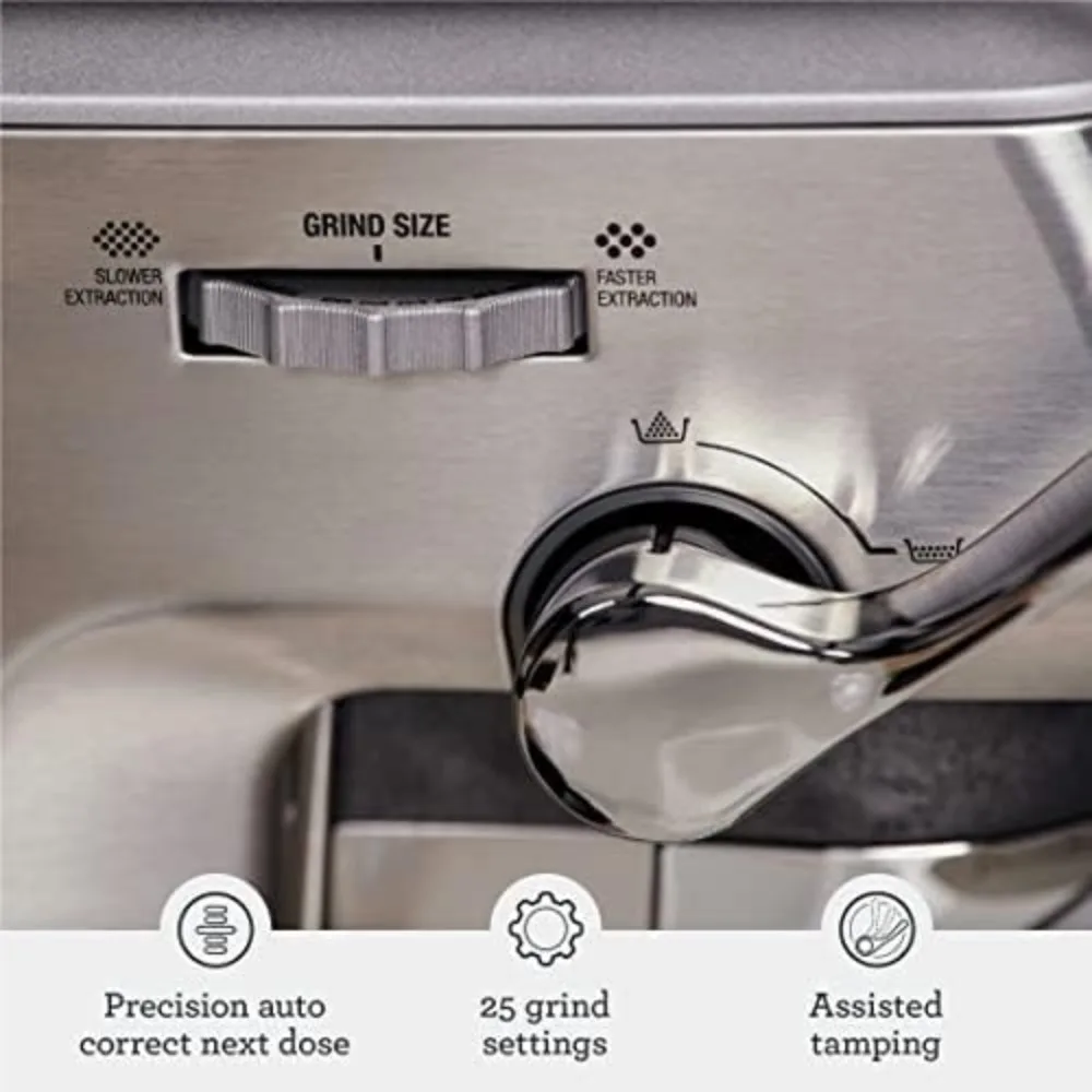 Espresso Machine with Grinder & Milk Frother, Espresso Maker with Assisted Tamping, Cappuccino & Latte Machine for Home 4