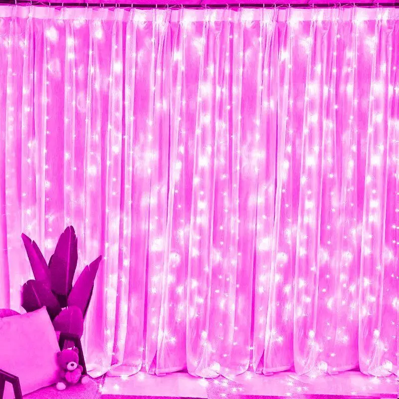 thumbnail image 1 of Christmas Fairy Bedroom USB Curtain Light String with Remote New Year Gifts Xmas Tree Pendant Navidad Home Party Decoration Noel, 1 of 5