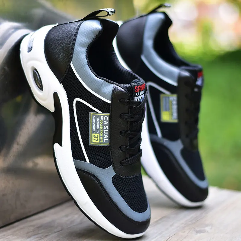 Hitmars Scarpe Running Uomo: Sneakers Sportive Traspiranti Con Cuscino D'aria, Antiscivolo, Taglie 39-46 EU, Nere