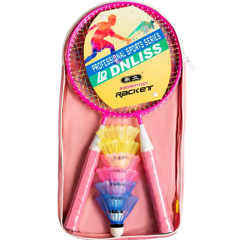 Kinder Badminton schläger mit weichem Griff Overs ize & leichter Federball schläger mit Trage tasche für Kinder 2 Spieler – Detail 6