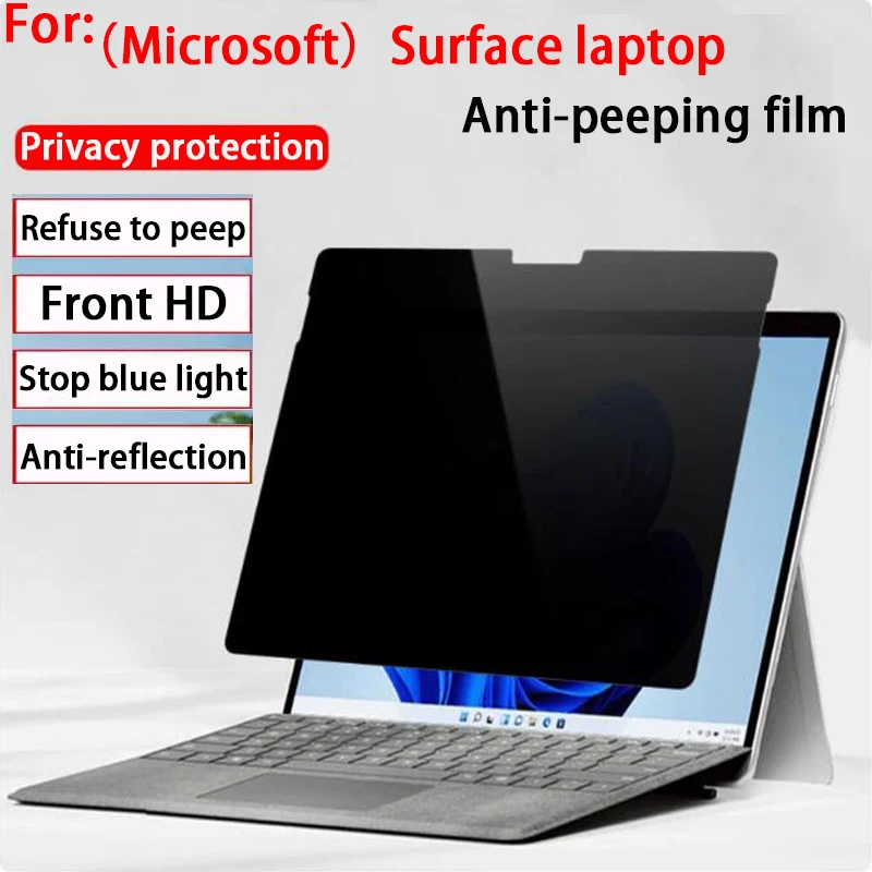 Per (Microsoft) Surface Laptop 7/6/5 Pellicola peep-proof da 13,8/15 pollici Pro 11/10/9/8 Pellicola protettiva per schermo privacy per laptop Studio 2