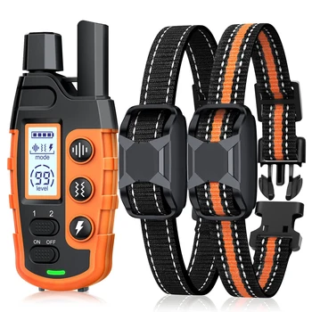 S4dfab36f421340c4a40cc681ca82957aG.jpg 3300Ft Electric Dog Training Collar Remote Control Waterproof Pet BehaviorFor 5-120lbs Puppy With Shock Vibration