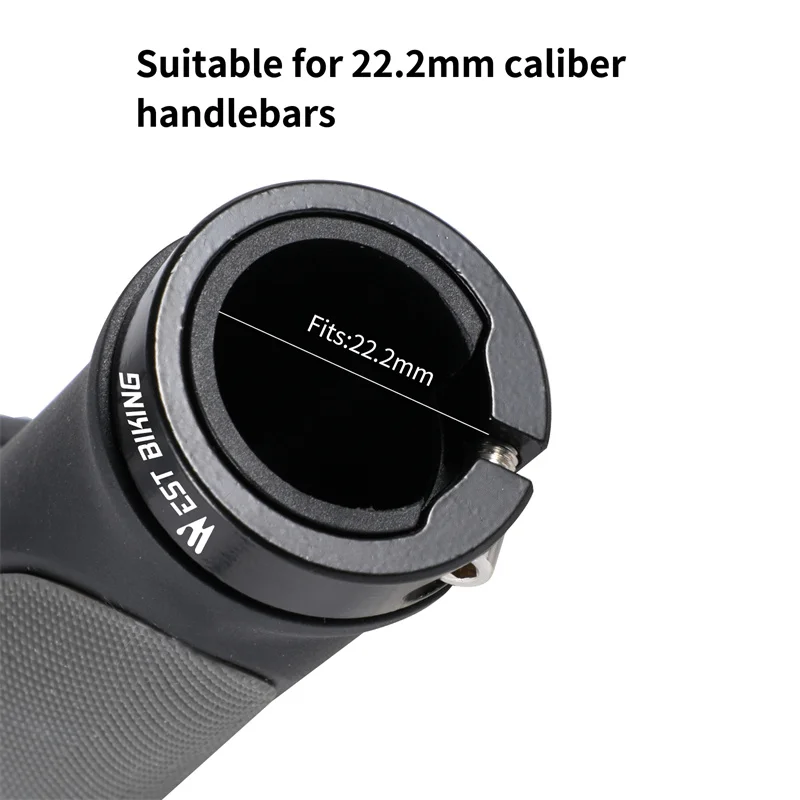 WEST BIKING MTB Bike Grips Anti-slip Shock Absorption Ergonomic Bicycle Handlebar Cover Bar End Plugs Cycling Accessories