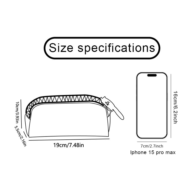 1pc, Large Zipper Medical Supplies Pattern Printed Makeup Bag Large Zipper Stationery Pencil Box Suitable for School Supplies