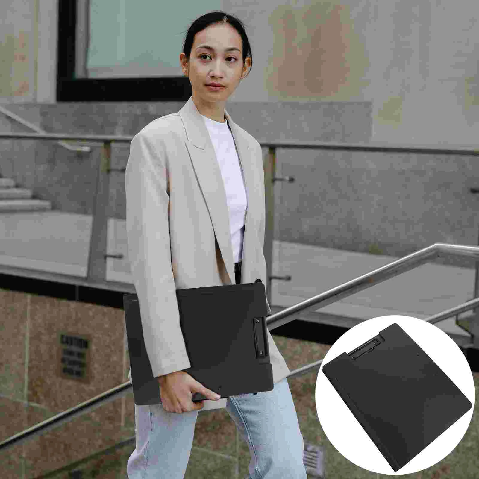 

Wordpad Folder Clipboard Stand Office Stationery Memo Writing Vertical Chaiers File Organizer Iron Paper Supply