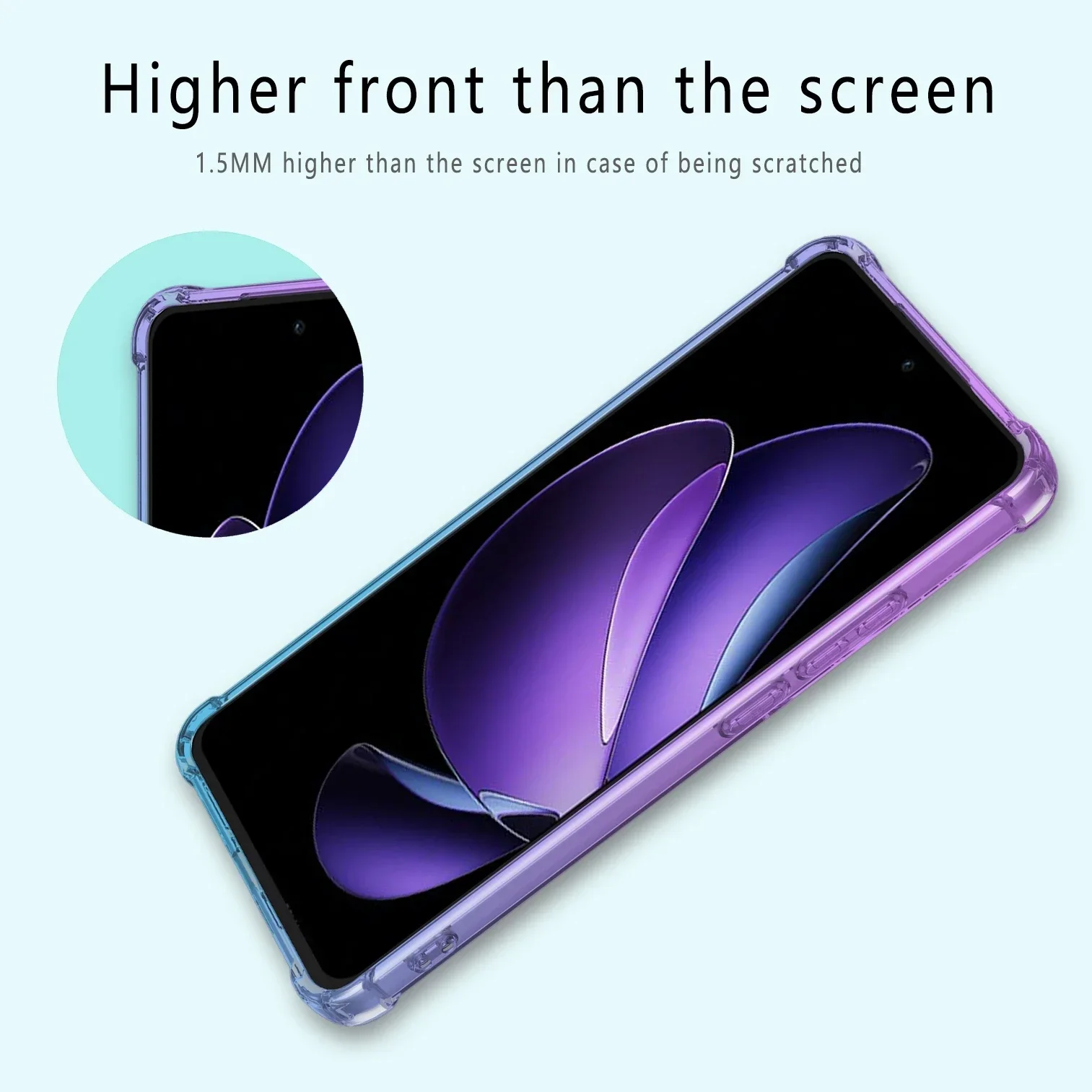 Sleek Gradient Airbag TPU Shockproof Phone Case - Protective Cover Shell