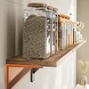 Floating Wooden Shelves Display Shelf Solid Wood Shelves Wall Storage Rack for Bedroom Kitchen Home Decoration Plant Holder 6