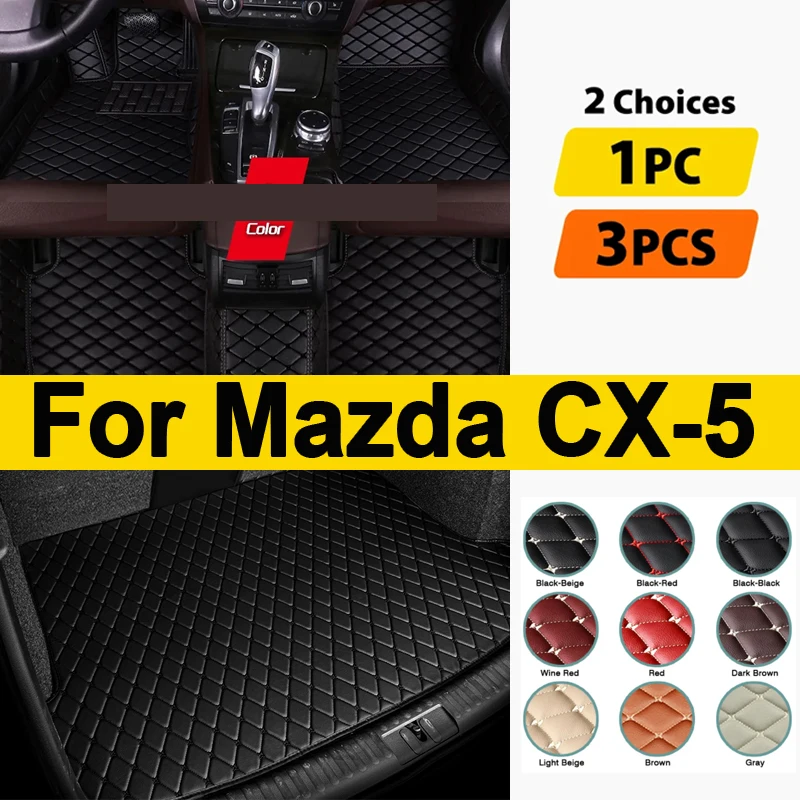 

Автомобильные коврики для Mazda CX-5 CX5 KF 2017 ~ 2023, кожаные роскошные коврики, коврики, полный комплект, автозапчасти, автомобильные аксессуары 2018