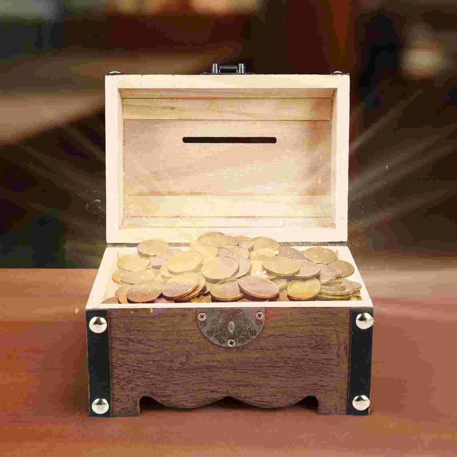 Piggy Bank for Adults Large Vintage Treasure Chest Bunny Toys Watch Kids Lockbox 6