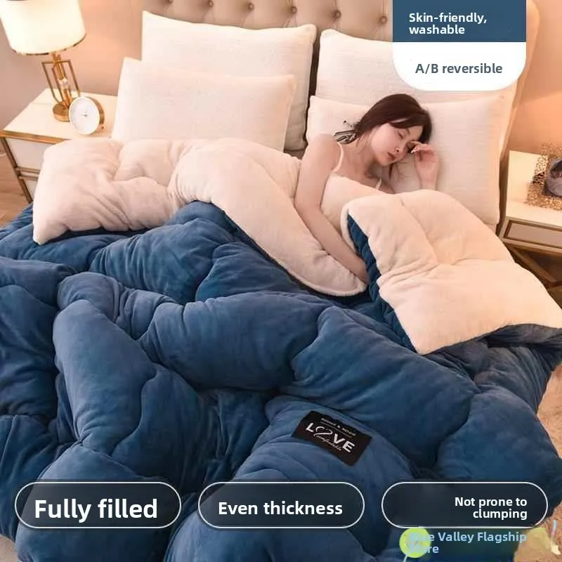 שמיכת קטיפה מעובה כבש שמיכת חורף דו צדדית חמה מעונות סטודנטים מיטת יחיד שמיכת צמר דו צדדית לחורף