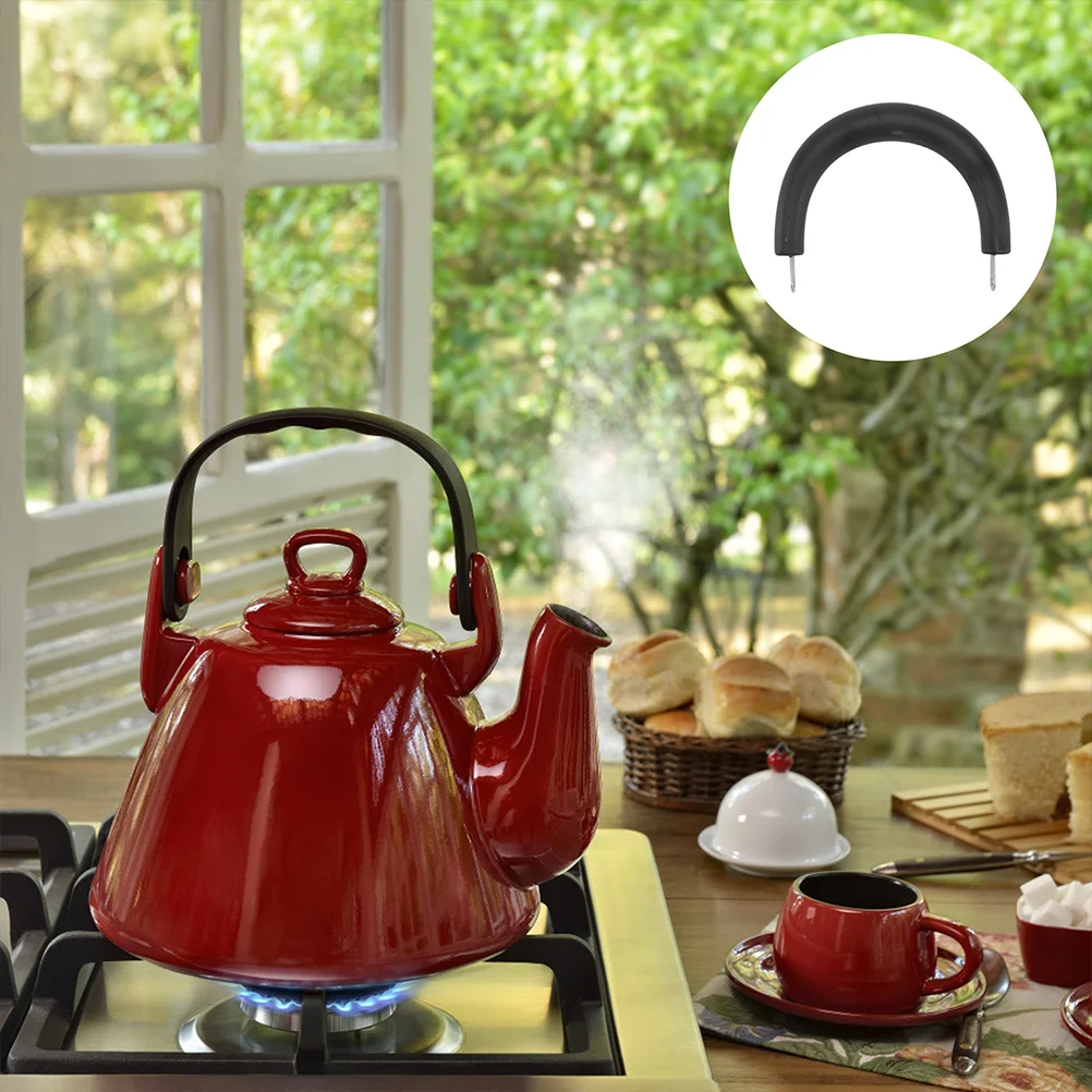 1pcs Kettle Handle Teapot Grip Bakelite Material Wear Resistant Compact Size Replaceable Ergonomic Kitchen Cookware Parts