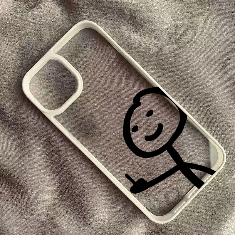 Adorable Cartoon Matchman Clear Phone Case