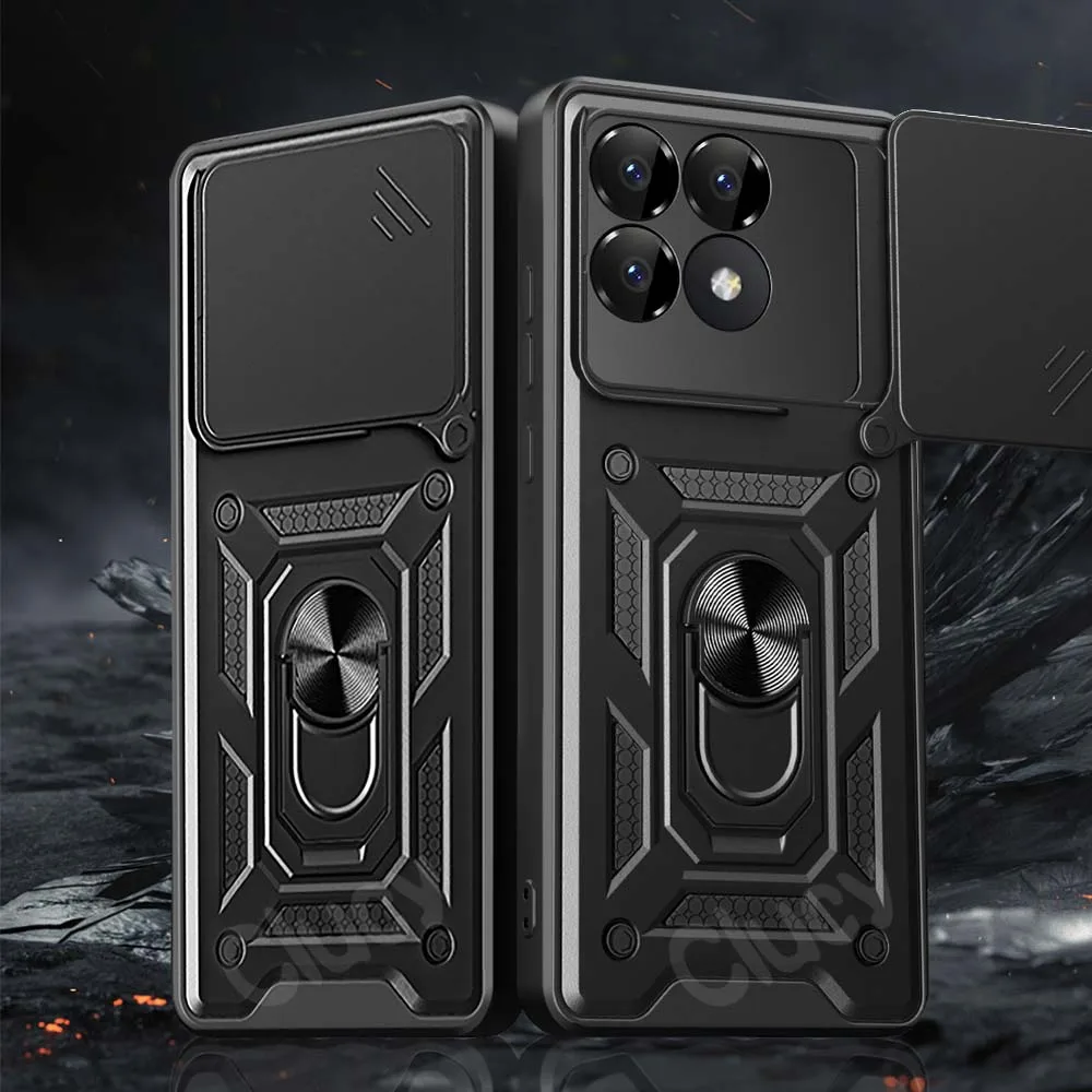 Shockproof Armor Case with Car Holder and Camera Lens Protection