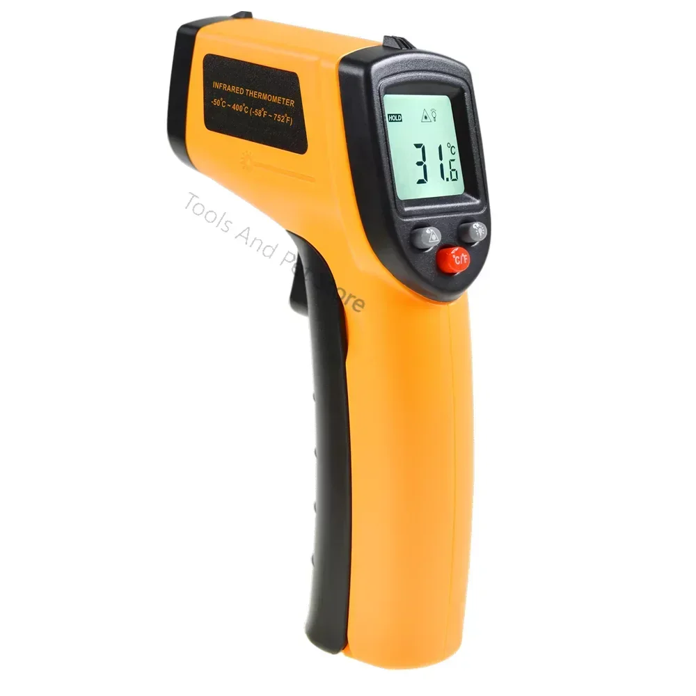

Non-Contact Laser -50~400 ℃ Infrared Thermometer Infrared Pyrometer IR Laser Temp Meter Industrial Pyrometer Point Gun 40%