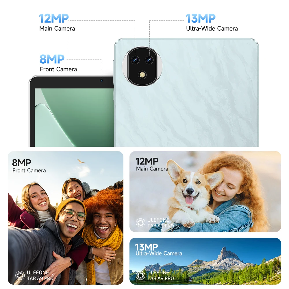Ulefone Tab A9 Pro Tablet MTK G91 8.68" Up to 8GB RAM (4+4) 128GB ROM 12MP+13MP Android 15 4G Tablet