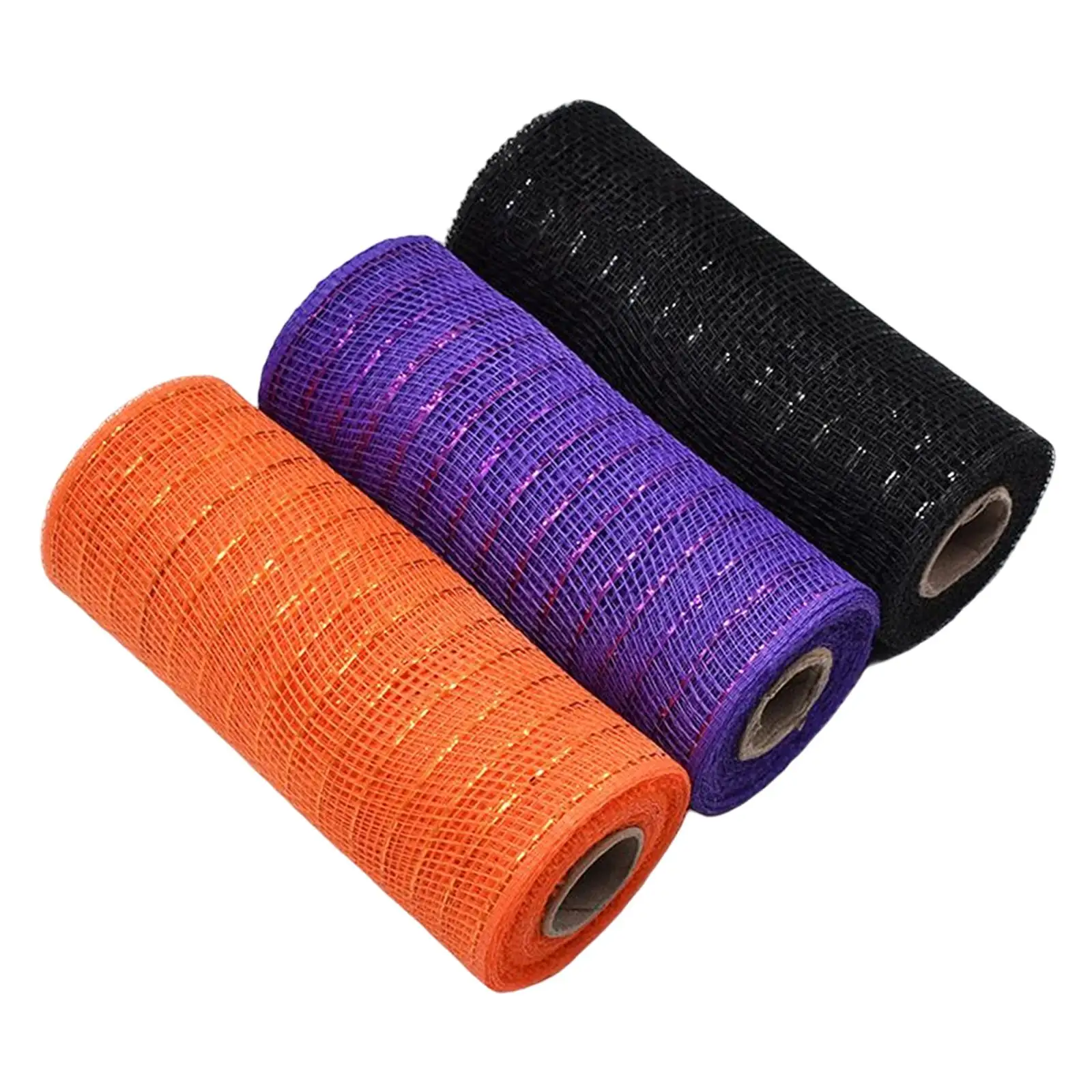 4 Rolls Deco Poly Mesh Ribbons 30 Feet Each Roll Metallic Foil