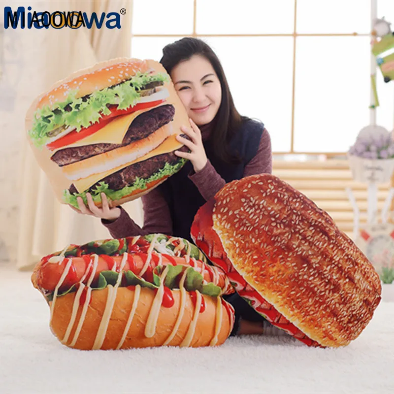 

1 шт. имитация креативной еды пицца печенье подушка для гамбургеров Реалистичная плюшевая игрушка мягкая набивная Подушка детский Забавный подарок