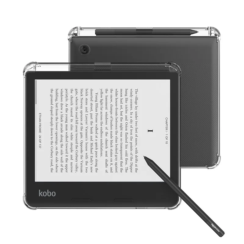 Shockproof TPU Clear Cover Case with Pen Slot - Soft Protective Skin