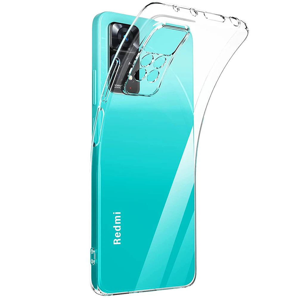 Clear Silicone Soft Phone Case For Xiaomi Redmi Note 11 10 9 Pro 11S 11T 10S 10T 9S 9T Ultra Thin Case For Redmi K50 K40 K30 Pro cute iphone 12 pro cases