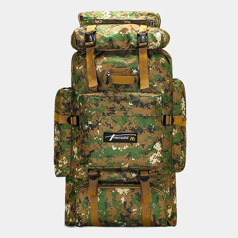 

70L Large Camping Storage Bag Hiking Backpack Luggage Army Outdoor Climbing Trekking Travel Tactical Shoulder Bags Men Military