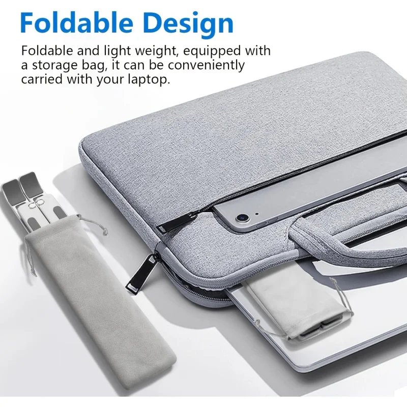 Adjustable Foldable Portable Laptop and Phone Stand with Cooling Feature