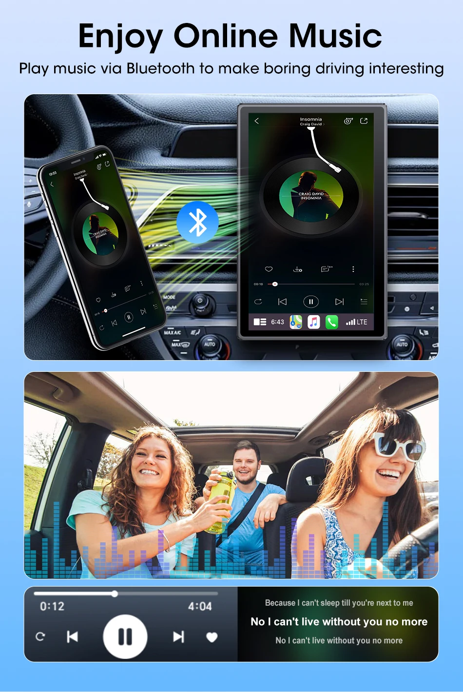 7/8/9 بوصة دعم التوجيه والصورة راديو مرآة السيارة اللاسلكي Carplay أندرويد السيارات الوسائط المتعددة مشغل فيديو شاشة عالمية