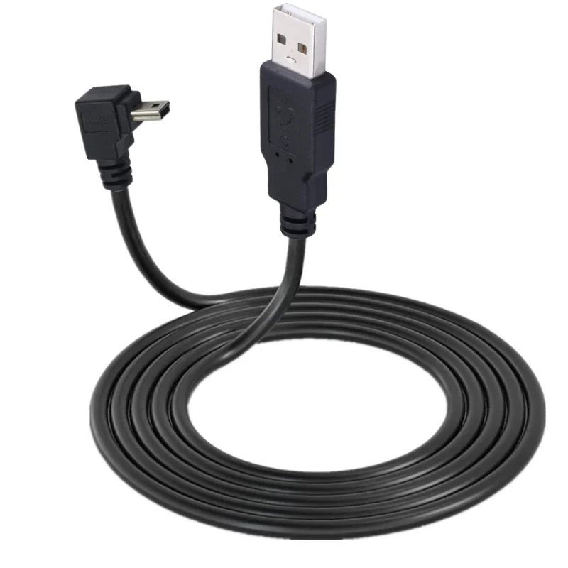 미니 USB 케이블 충전기 코드, 데이터 동기화 충전 어댑터, GPS, 캐논, 대시 캠, satnav, 캠코더, 자동차, 카메라용, 90 도
