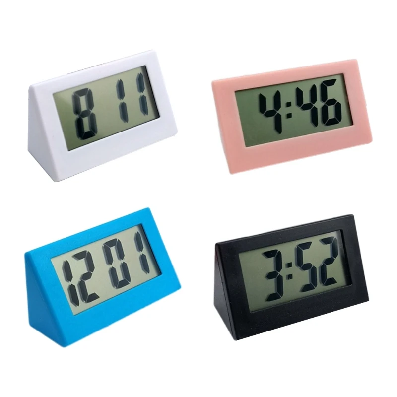 

Mini for Triangle for Time Clock LED Screen Bedside Table 12H Digital Electronic for Home Children Bedroom Decoration