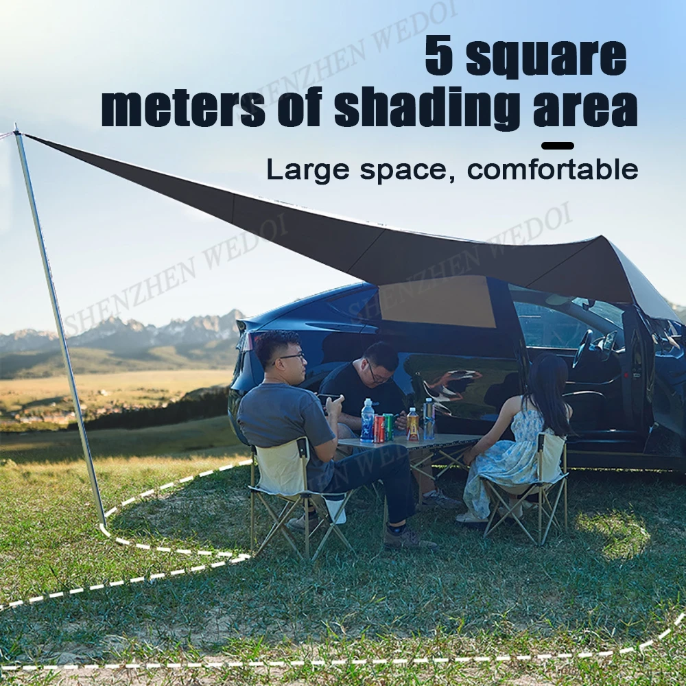 Camping Accessories Outdoor For Tesla Model Y Car Side Awning Tent Side Awning Pull Out Tent For Car Custom