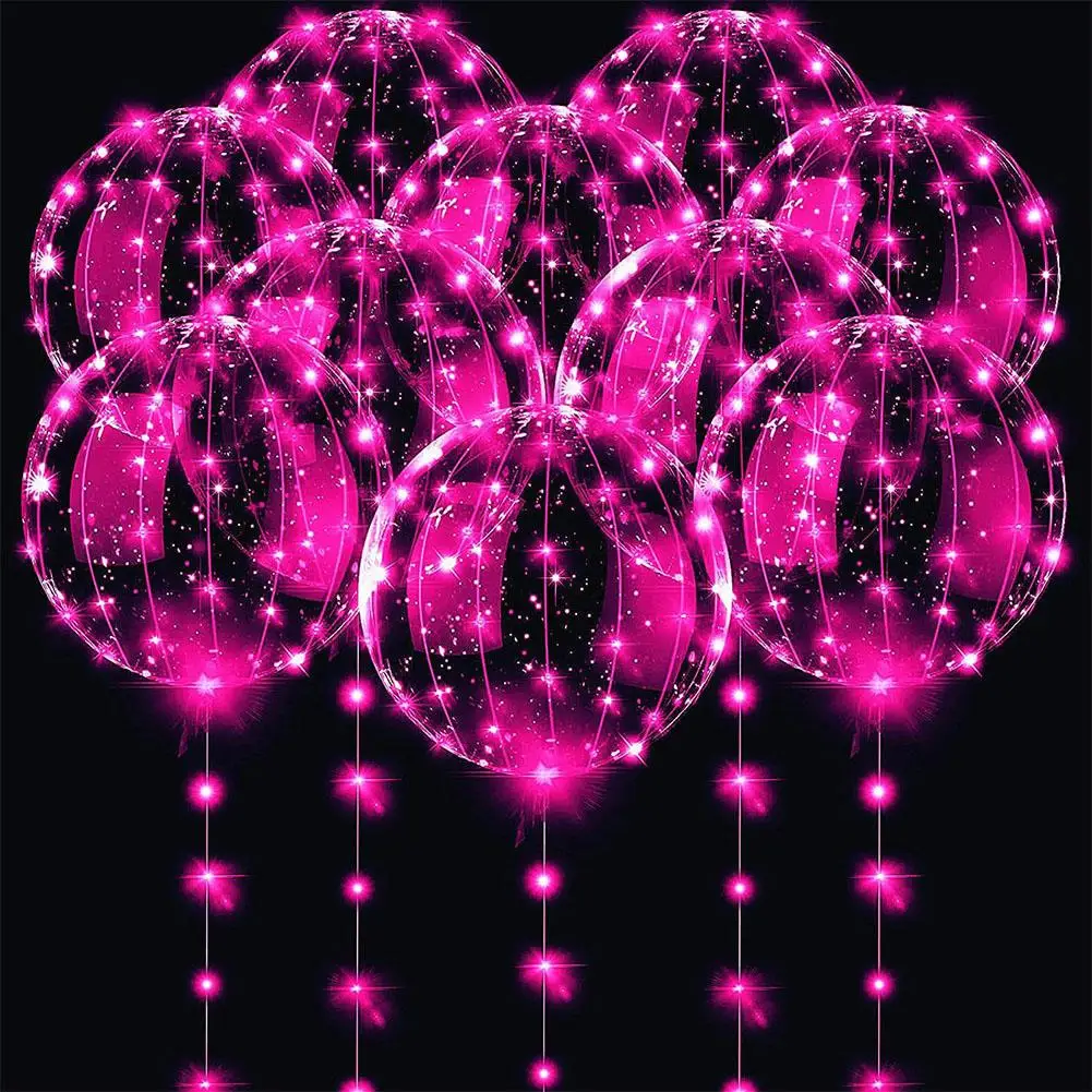 LED leuchtende Bobo-Luftballons, transparente Luftballons mit 3 m Lichterketten, Luftpolsterballon, Weihnachten, Valentinstag, LED-Luftballons – Detail 32