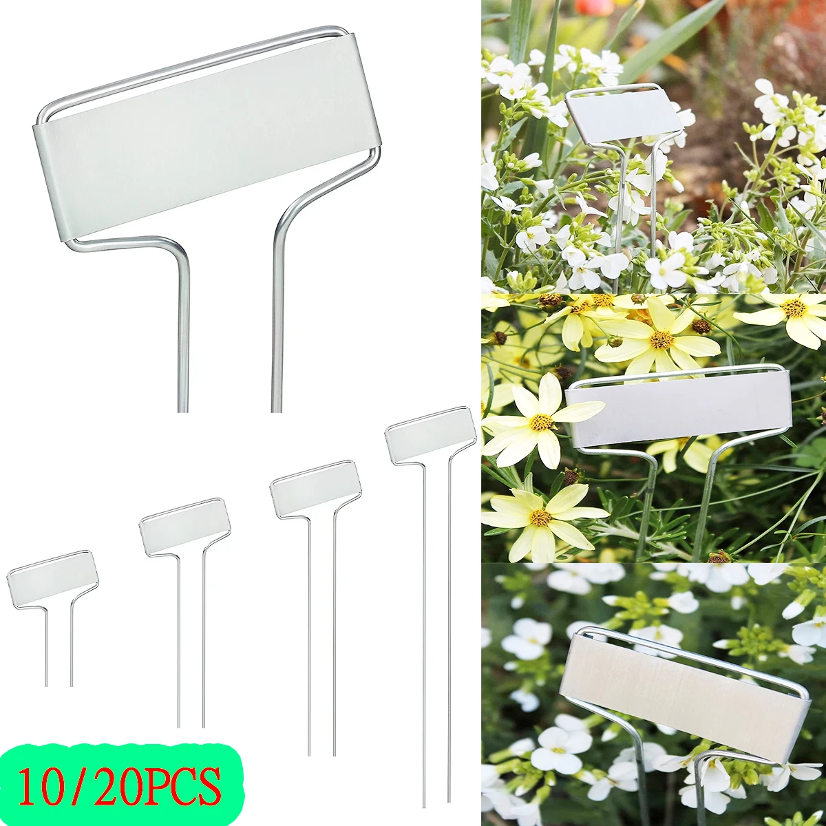 10/20Pcs Metal Plant Labels Handwritten Seedling Tags Aluminum Stake for Garden Flowers Vegetables Supplies 4/6/8/10Inch