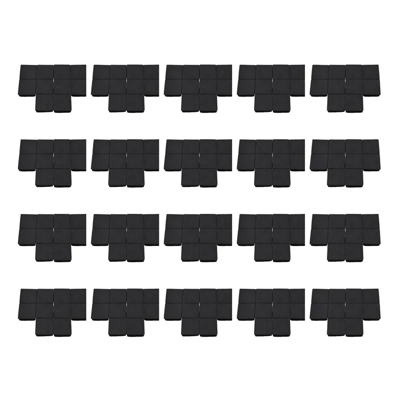 

200 Pcs Plastic Square Blanking End Cap Tubing Tube Inserts 38Mm X 38Mm