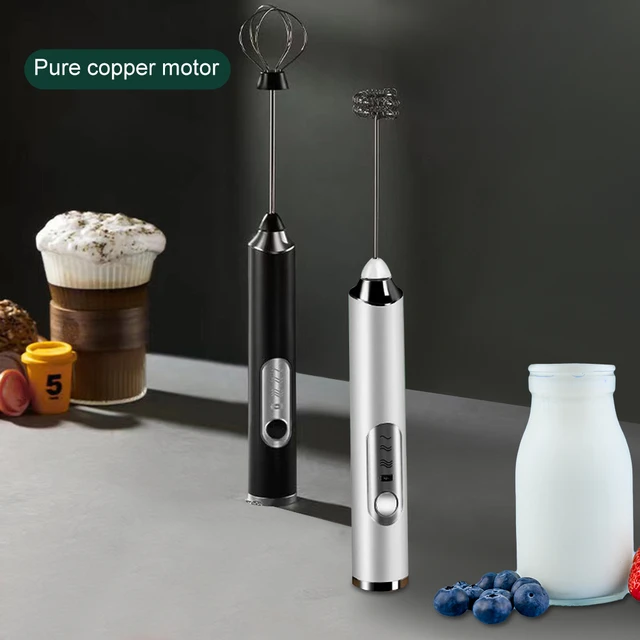 Milk Frother Handheld Cappuccino Maker Coffee Foamer Egg Beater USB  Rechargeable Food Chocolate Stirrer Kitchen Whisk Tools