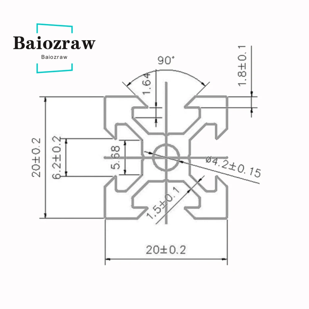 Aluminum Profile 1PCS 100-800mm V slot Aluminum Profile Extrusion For 3D Printer CNC Engraving Machine Shooting Track Woodworking DIY