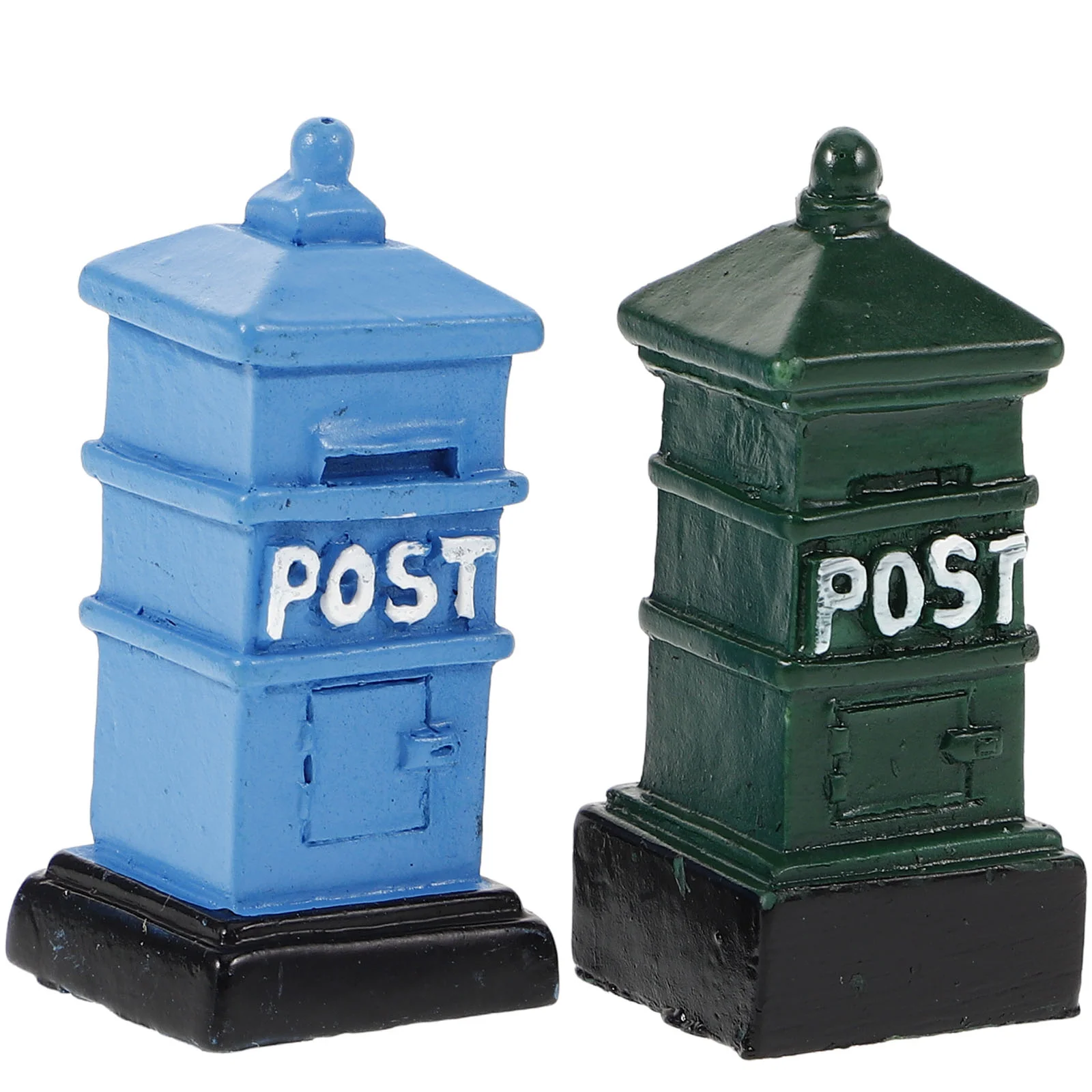 

2pcs House Post Boxes Simulated Mini Mailbox Sand Table Mailbox Models