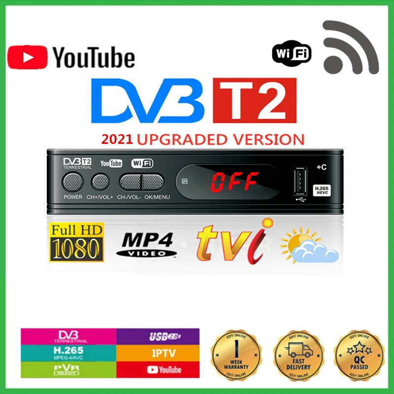 2022 CCCAM HD-99 Dvb T2 TV Box H.265 HEVC Full-HD 1080P Dvb-t2 Satellite Receiver Tuner Built-in Russian Manual USB WIFI Adapter |