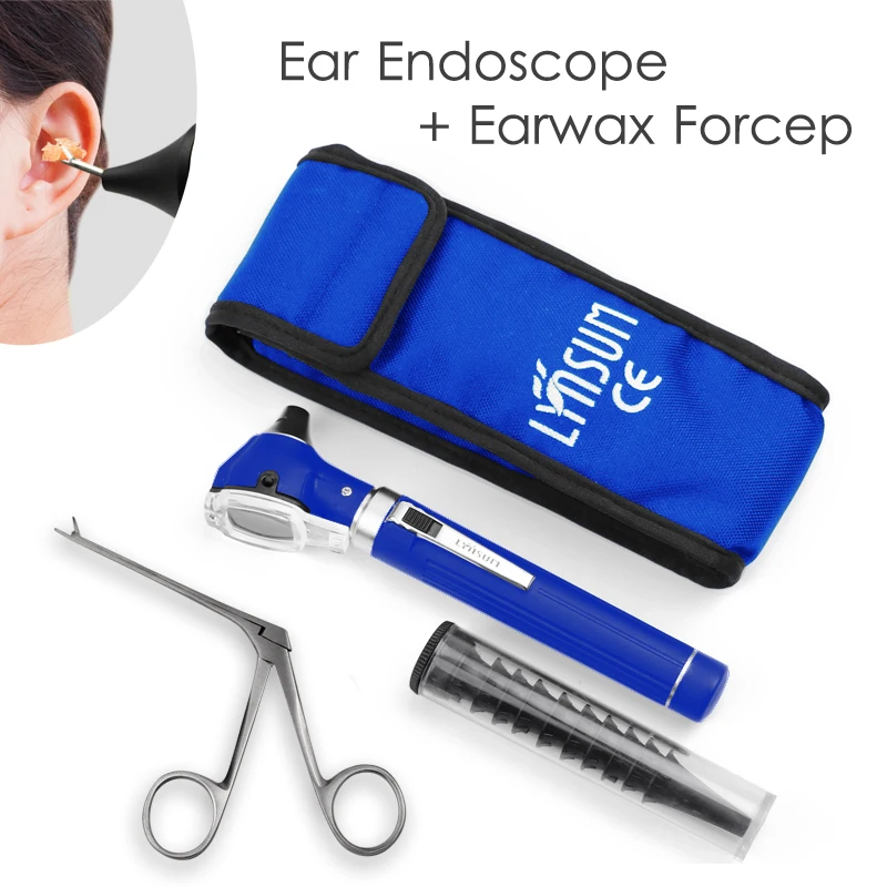 

Ear Pick Endoscope Earwax Remover Hartman Micro Alligator Crocodile Nose Operational Forceps Otoscope Cleaner Clip Tweezer Set