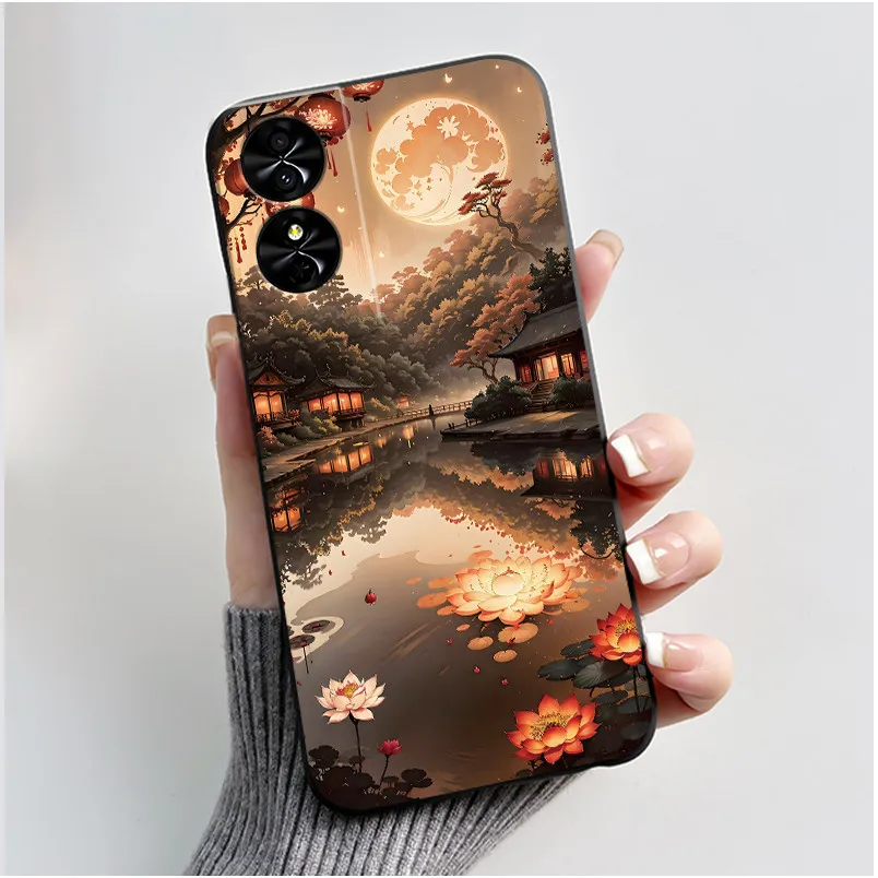 Stylish Silver Beach Design Shockproof Soft Silicone Phone Case