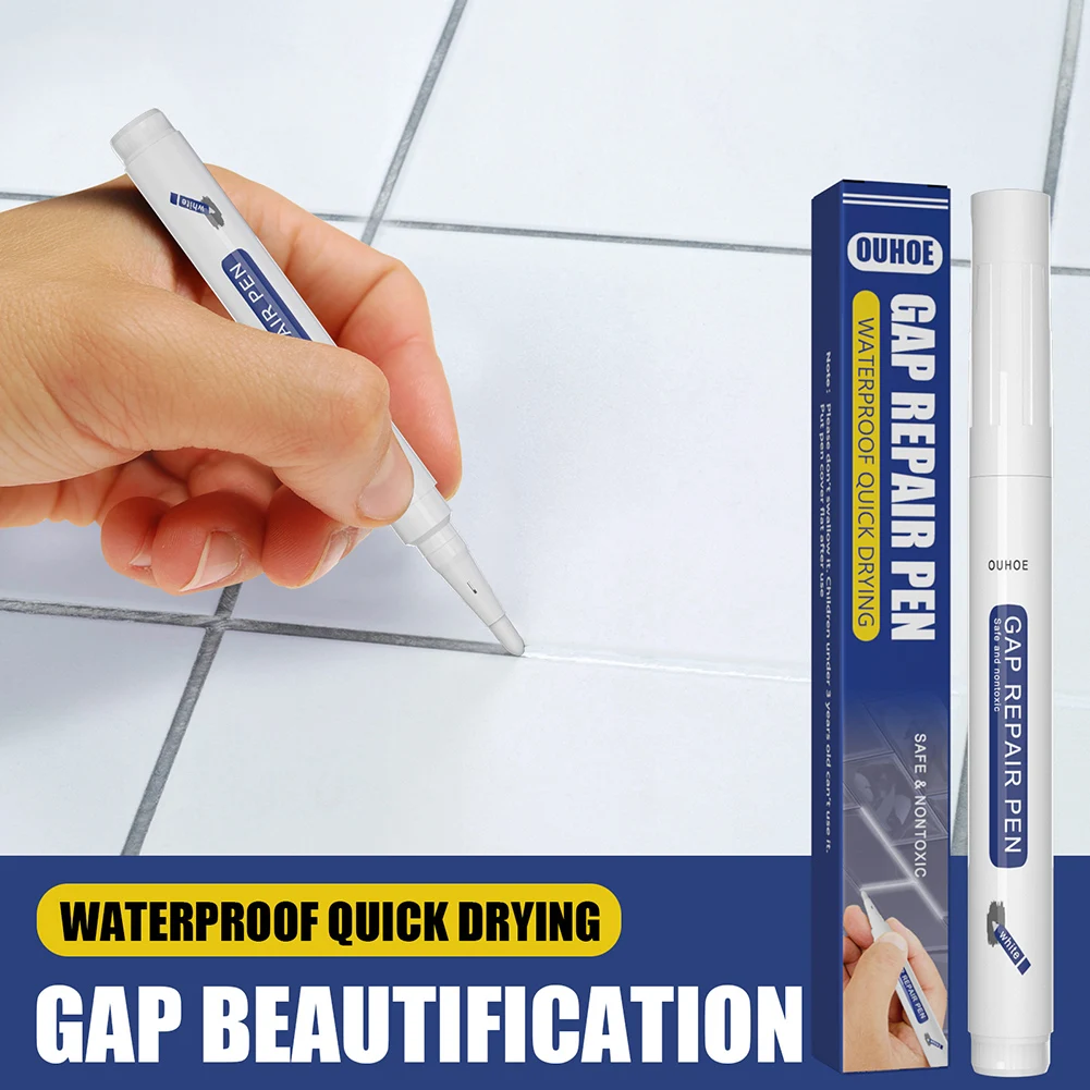 Tile Gap Repair Pen Waterproof Floor Gap Refill Grout Cleaner Agent for Bathroom