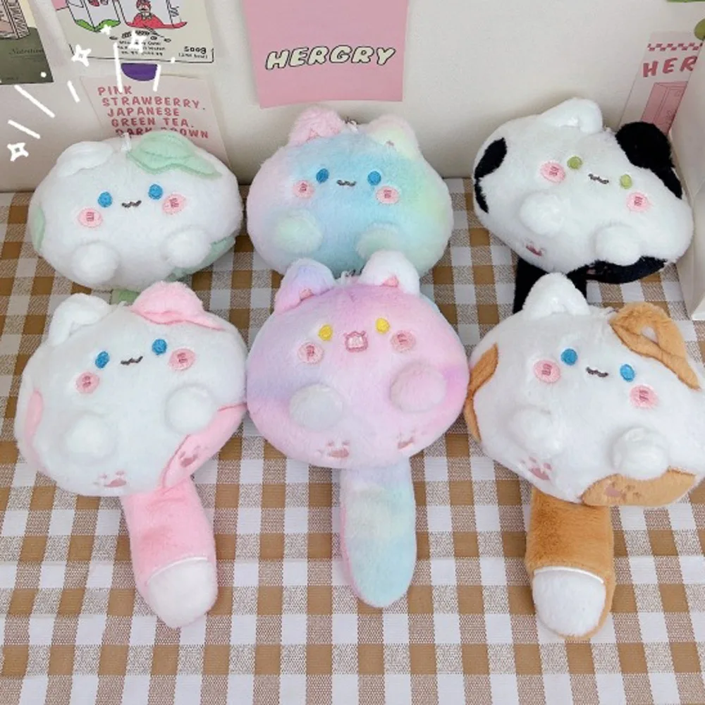 

Squeak Long Tailed Cat Plush Keychain Cute Pendant Soft Stuffed Cat Keyring 12CM Cartoon Cat Soft Tail Plush Toy