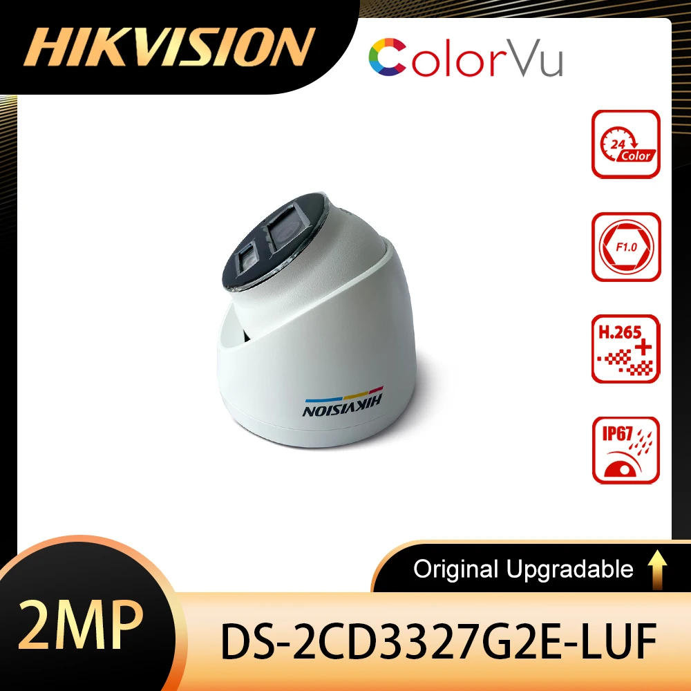 

Hikvision DS-2CD3327G2E-LUF Replace DS-2CD1327G2-LUF 4MP Turret H.265 IP Dome Camera IP Security Protection Support PoE IR 30M