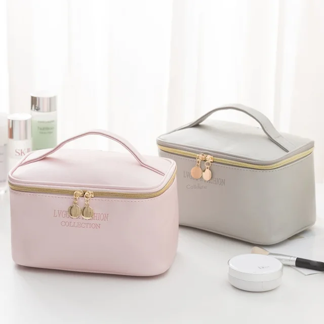 trousse maquillage à cosmétiques en cuir PU pour femmes