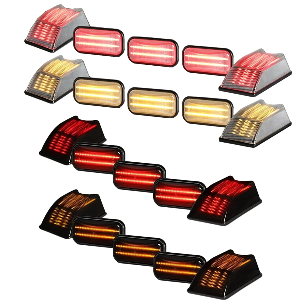 10pcs Led Car Roof Marker Lights Rear Red/front Amber Roof Marker Lights 25809312 16531442